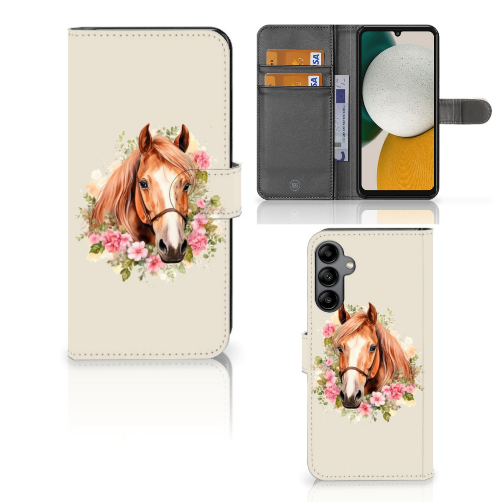 Telefoonhoesje met Pasjes voor Samsung Galaxy A34 Paard