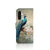 Samsung Galaxy A36 Telefoonhoesje met Pasjes Vintage Pauwen zijaanzicht