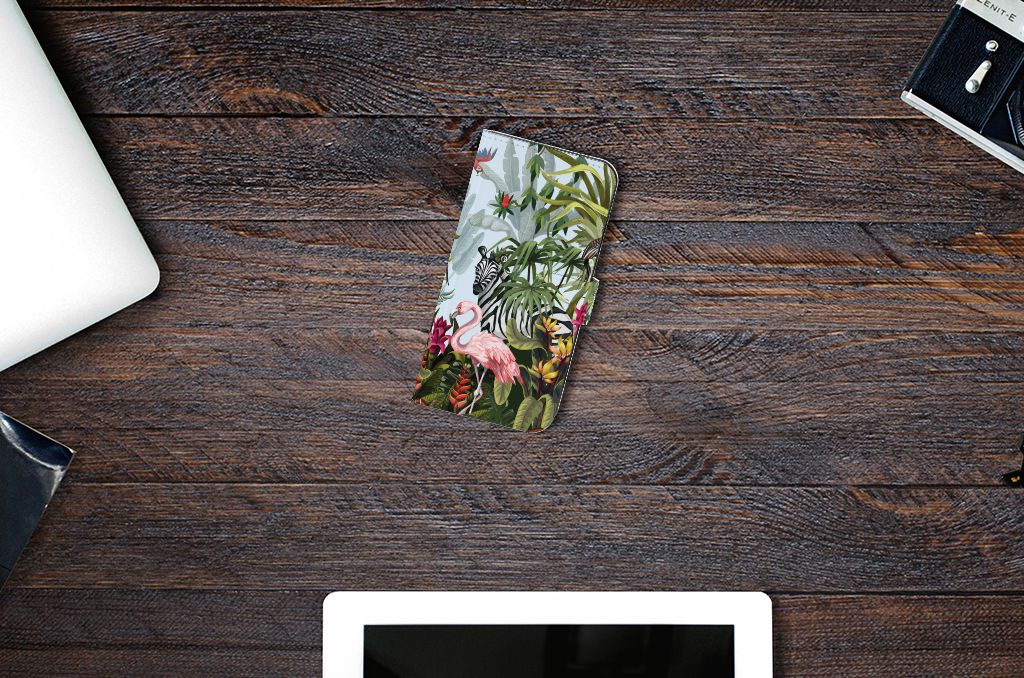 Telefoonhoesje met Pasjes voor Samsung Galaxy S23 FE Jungle met tropisch design en dieren, perfect cadeau đ´