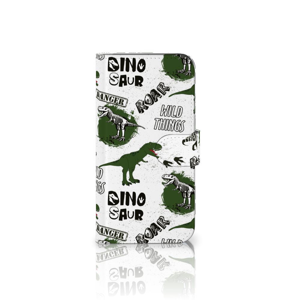 Samsung Galaxy S25 Telefoonhoesje met Pasjes Dinosaurus ontwerp vooraanzicht