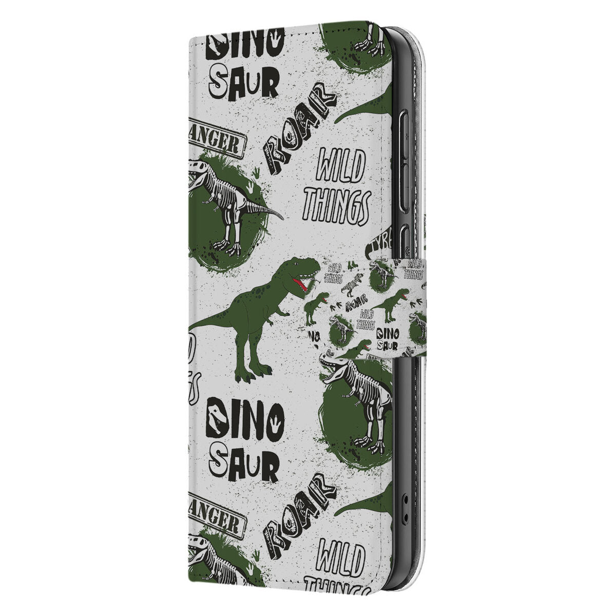 Samsung Galaxy S25 Edge Telefoonhoesje met Pasjes Dinosaurus voorkant