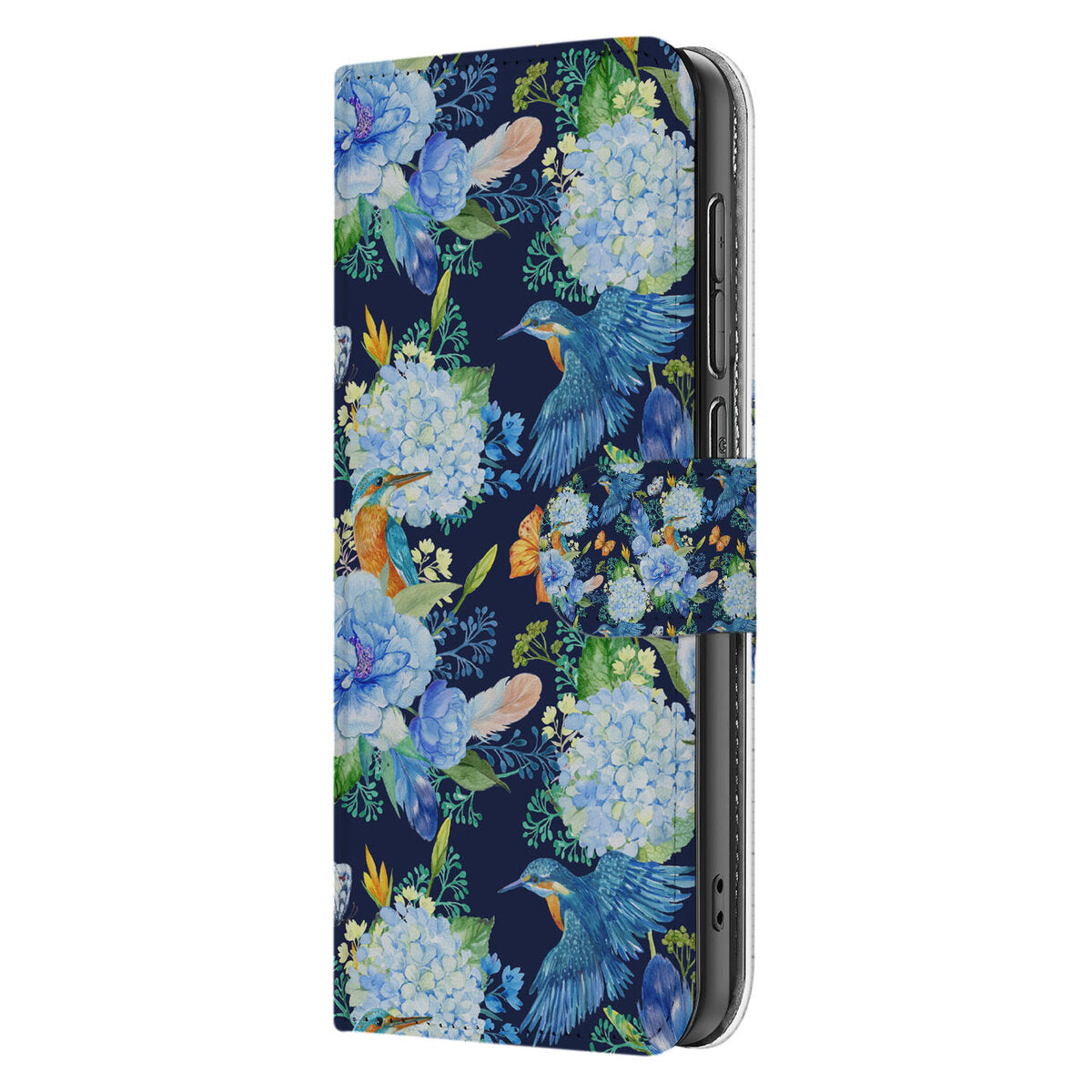 Samsung Galaxy S25 Edge Telefoonhoesje met Pasjes IJsvogel aanzicht