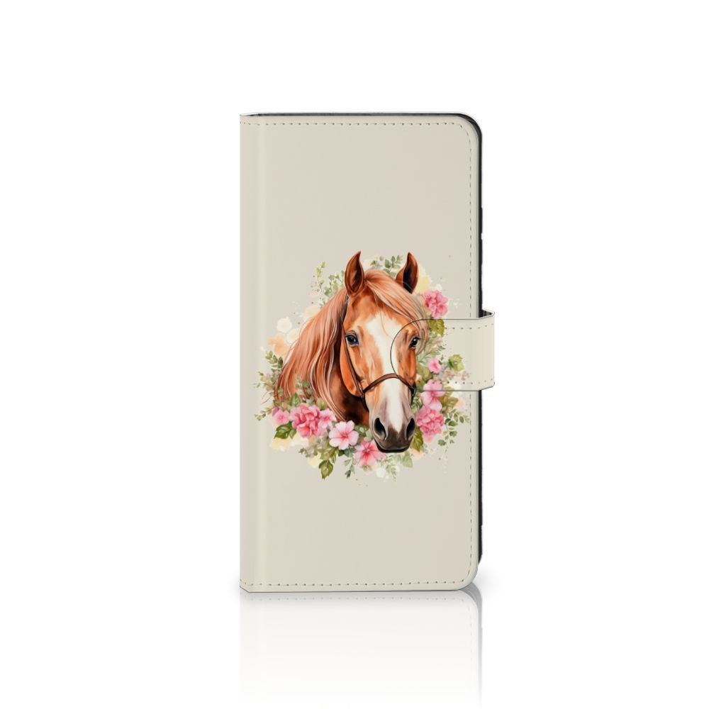 Samsung Galaxy S25 Ultra Telefoonhoesje met Pasjes Paard voorkant