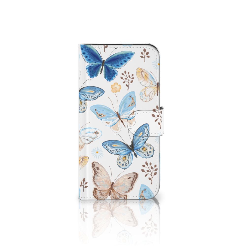 Samsung Galaxy S25 Telefoonhoesje met Pasjes Vlinder voorkant
