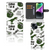 Telefoonhoesje met Pasjes voor iPhone 15 Dinosaurus met dino-design en pasjeshouder.