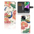 iPhone 15 Telefoonhoesje met Pasjes Pink Peacock voorkant achterkant binnenkant