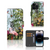 Telefoonhoesje met Pasjes voor iPhone 15 Pro Jungle, met kleurrijke jungle dieren zoals een flamingo đĻŠ en zebra đĻ.