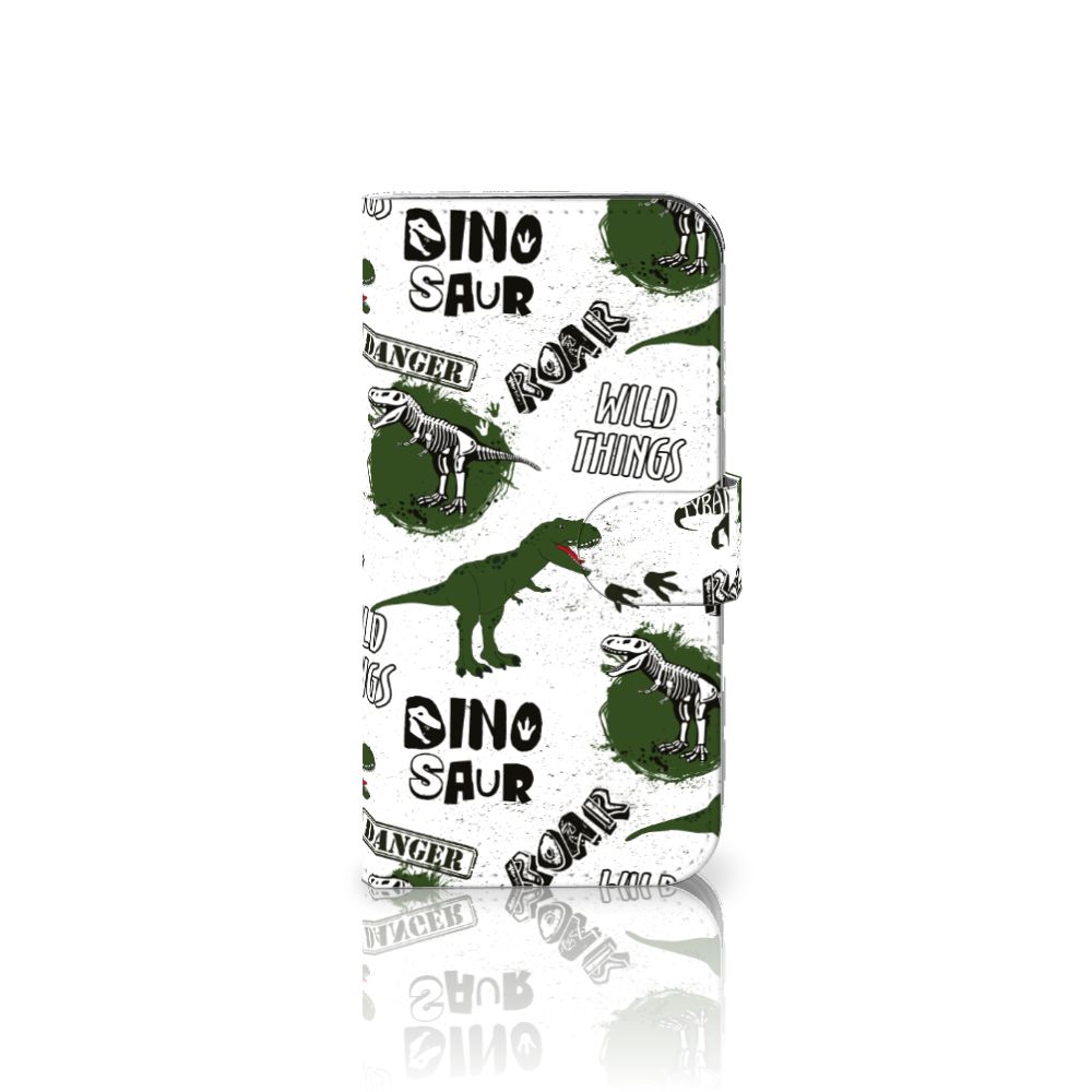 iPhone 16 Telefoonhoesje met Pasjes Dinosaurus design voorkant