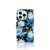 Telefoonhoesje met Pasjes voor iPhone 16 Pro IJsvogel bloemen design voorkant