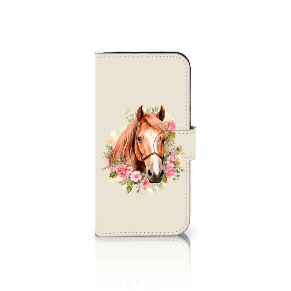 Telefoonhoesje met Pasjes voor iPhone 16 Pro Paard design paard aanzicht