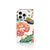 iPhone 16 Pro Telefoonhoesje met Pasjes Pink Peacock bloemenDesign aanzicht