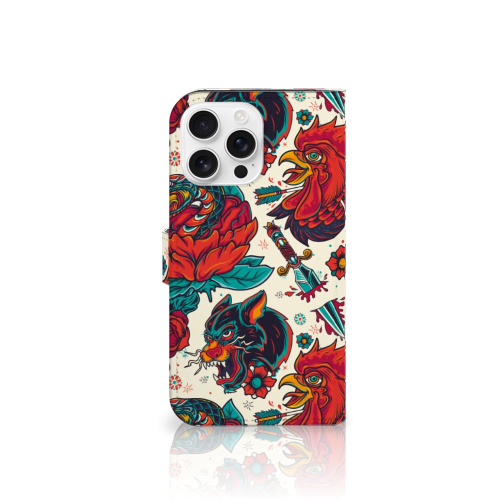 iPhone 16 Pro Max Telefoonhoesje met foto Old Skool vintage design aanzicht
