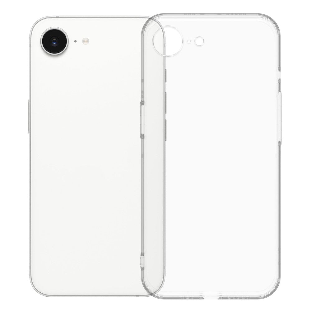 Apple iPhone 16e transparant TPU hoesje flexibele back cover achteraanzicht