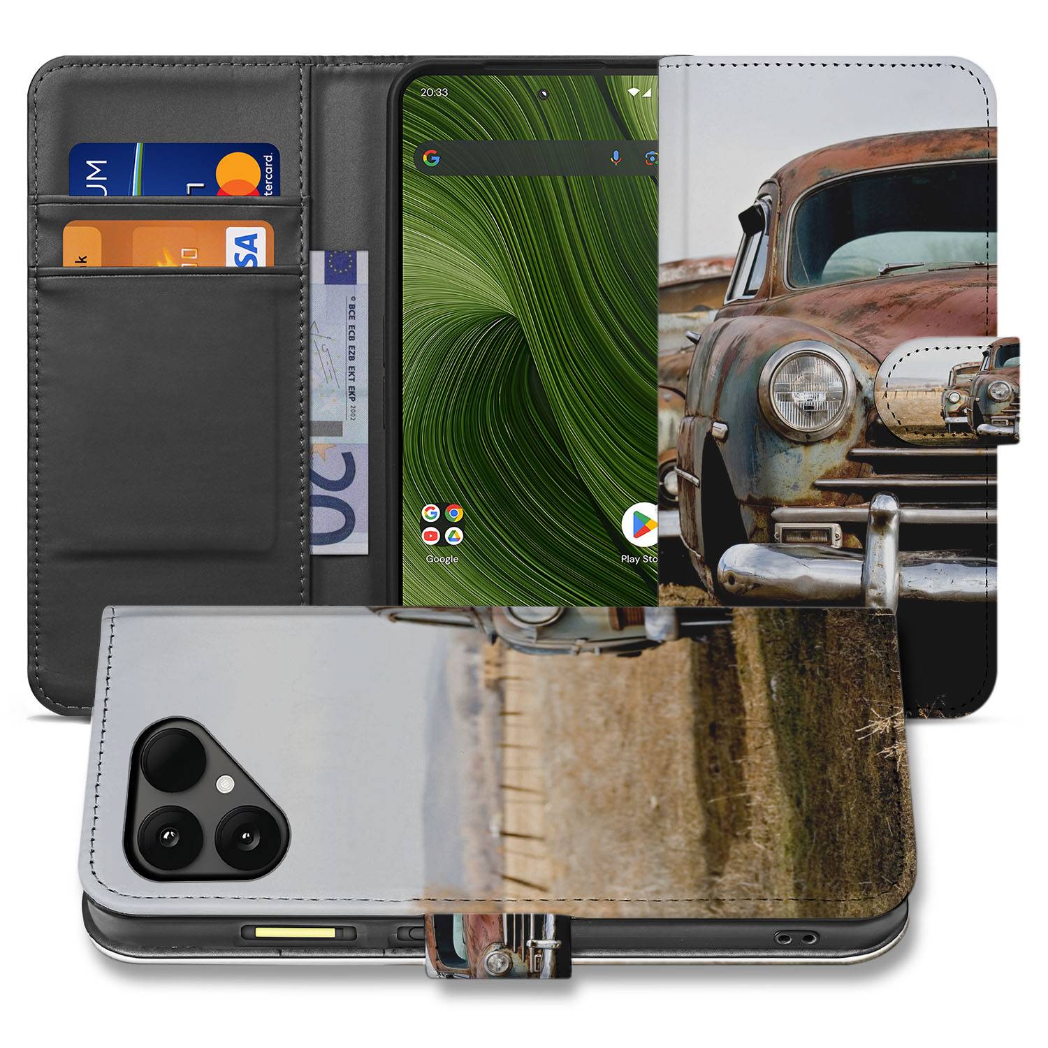Vintage Auto Fairphone 6 Book Case designnaam voorkant
