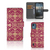 Nokia C12 Wallet Case Barok Pink design voorkant achterkant aanzicht
