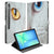 Witte Kat Tablet Hoesje met Standaard Samsung Galaxy Tab S10 FE Plus design kat ogen aanzicht