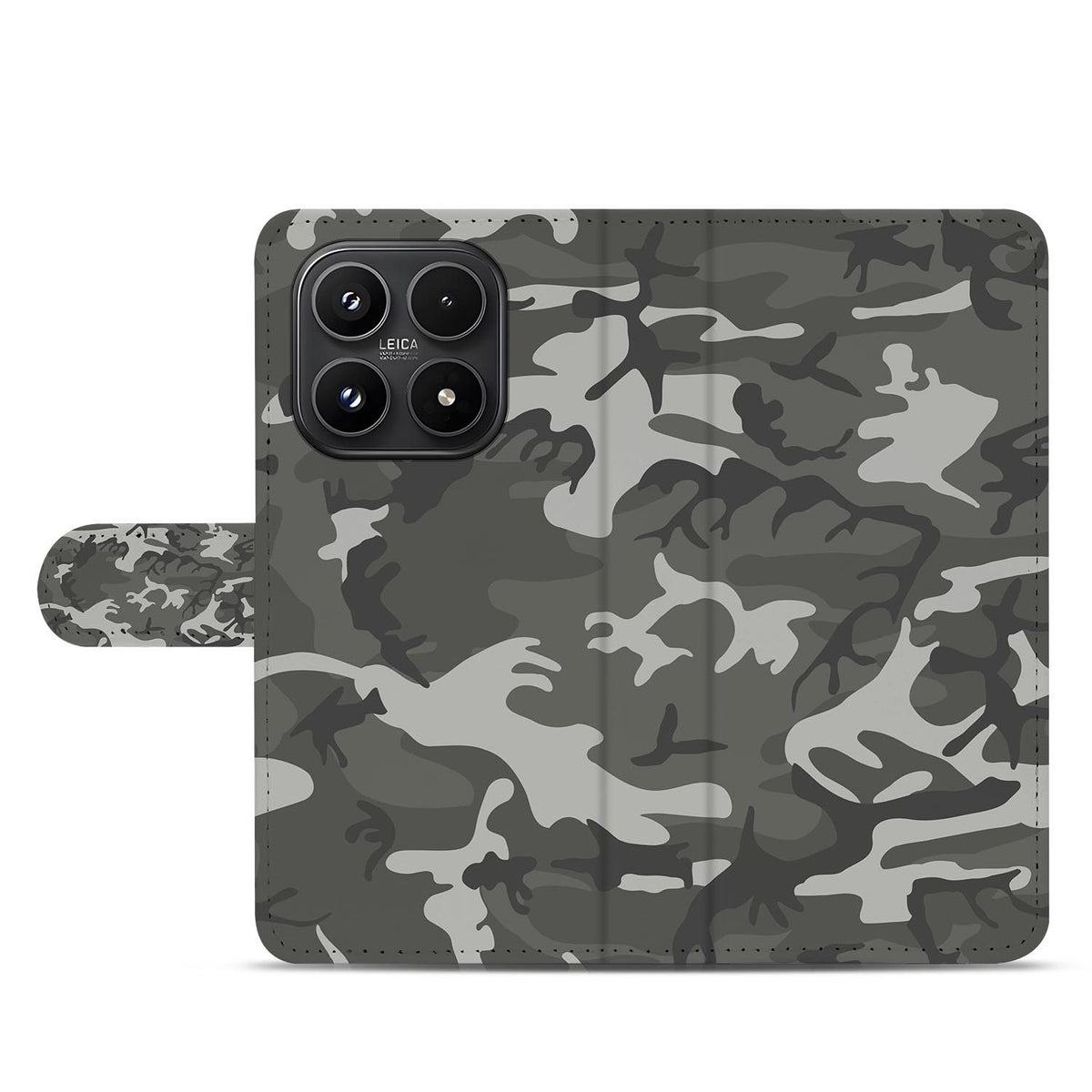 Xiaomi 17 bookcase Army Light, open met pasjesvakken
