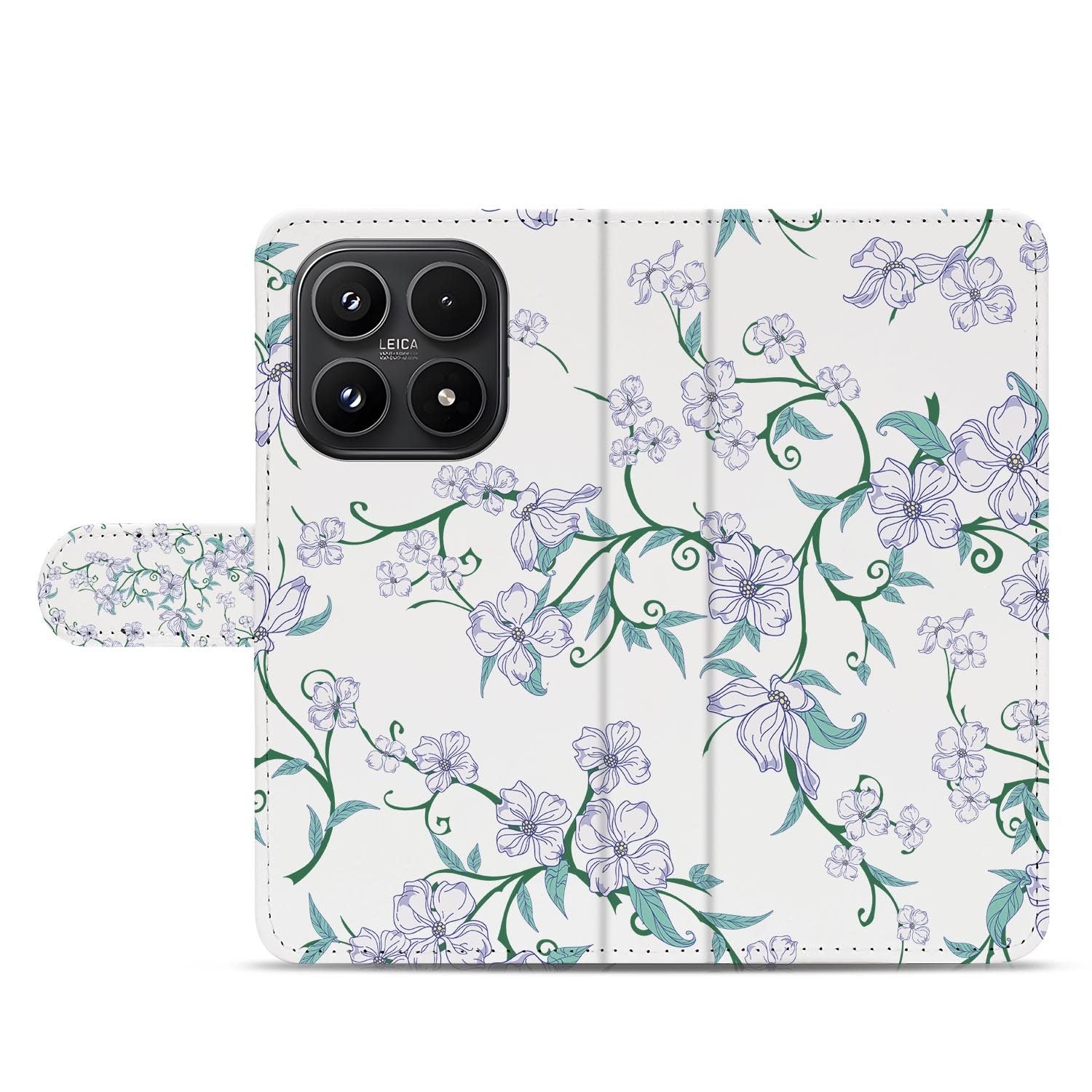 Xiaomi 17 bookcase Blossom White, open met pasjesvakken