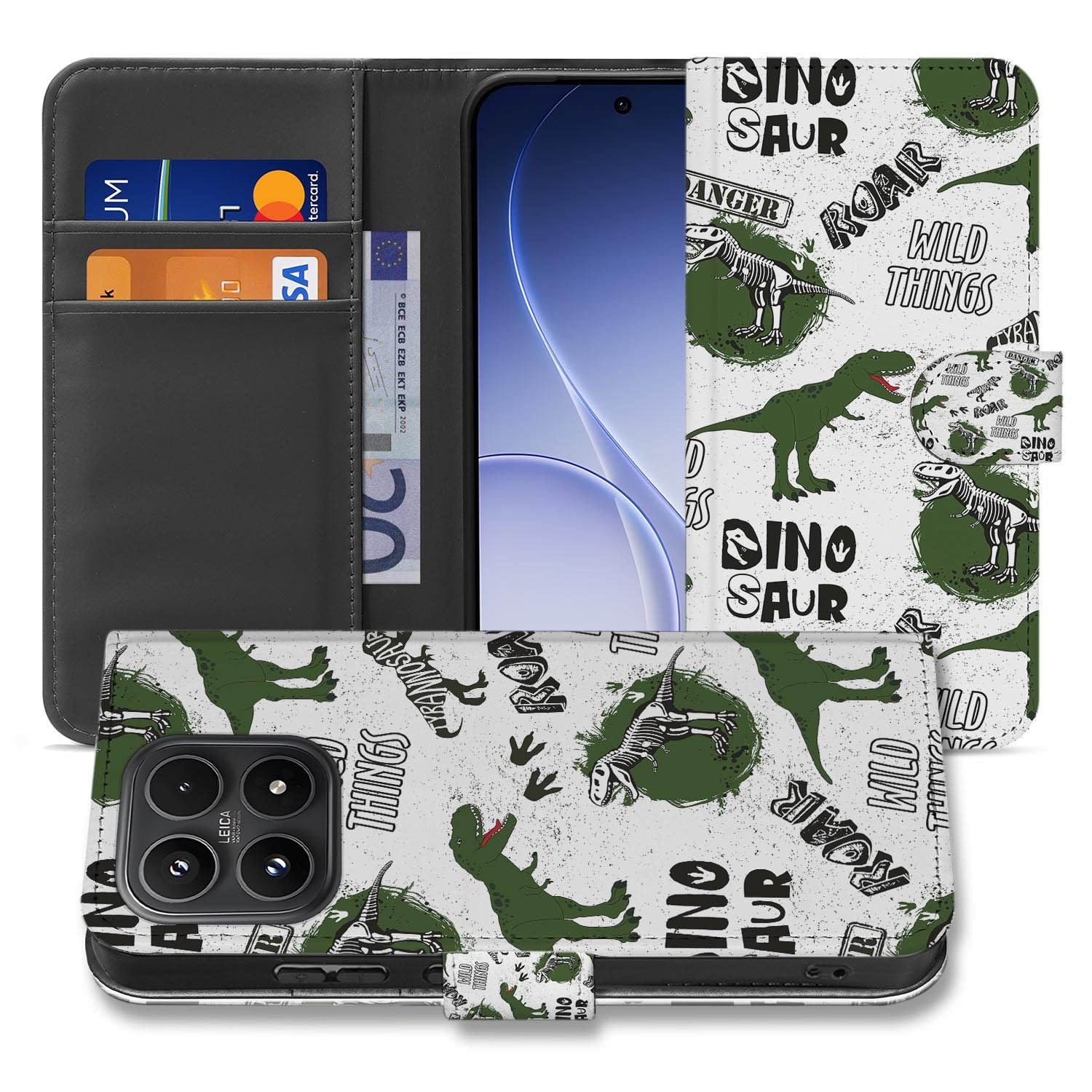 Xiaomi 17 bookcase Dinosaurus, voorkant met gesloten klep
