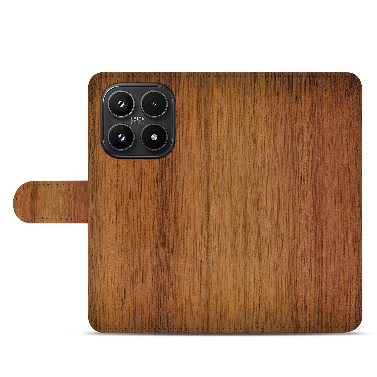 Xiaomi 17 bookcase Donker Hout, open met pasjesvakken