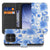 Xiaomi 17 bookcase Flowers Blue, voorkant met gesloten klep
