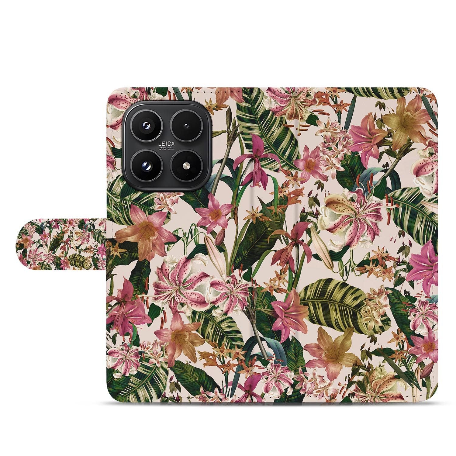 Xiaomi 17 bookcase Flowers, open met pasjesvakken