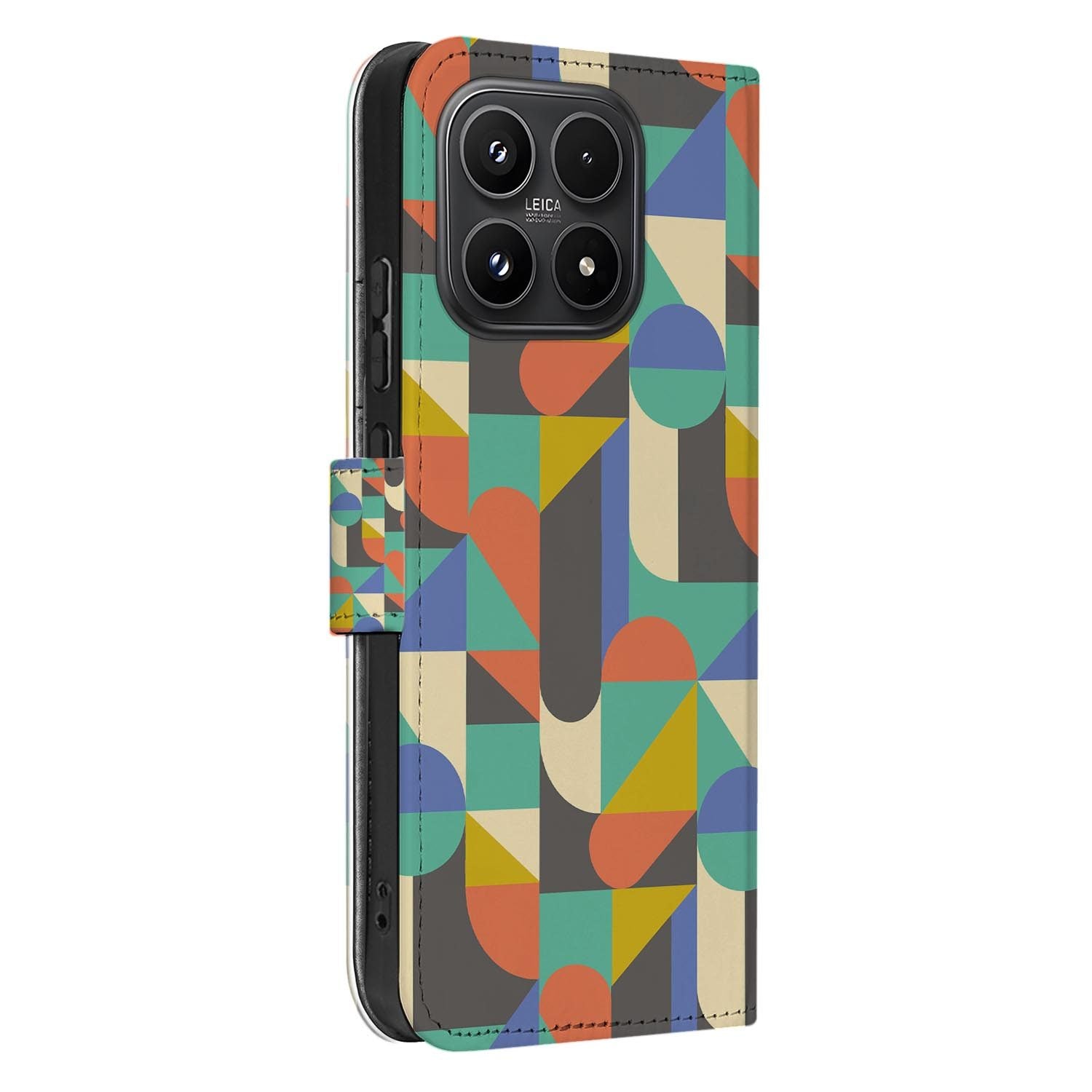 Xiaomi 17 bookcase Funky Retro, zijkant met knopuitsparingen