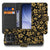 Xiaomi 17 bookcase Gouden Bloemen, voorkant met gesloten klep