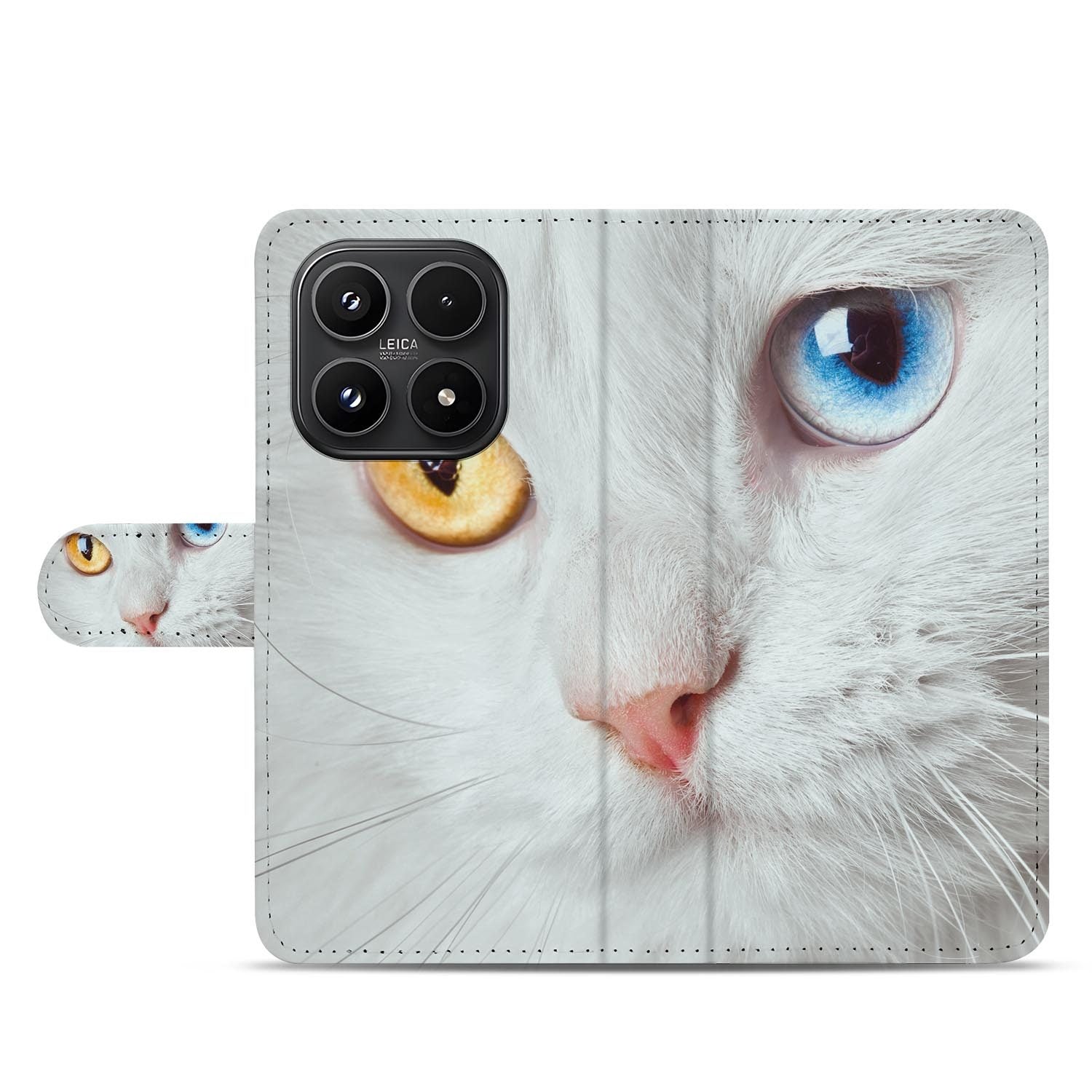 Xiaomi 17 bookcase Witte Kat, open met pasjesvakken
