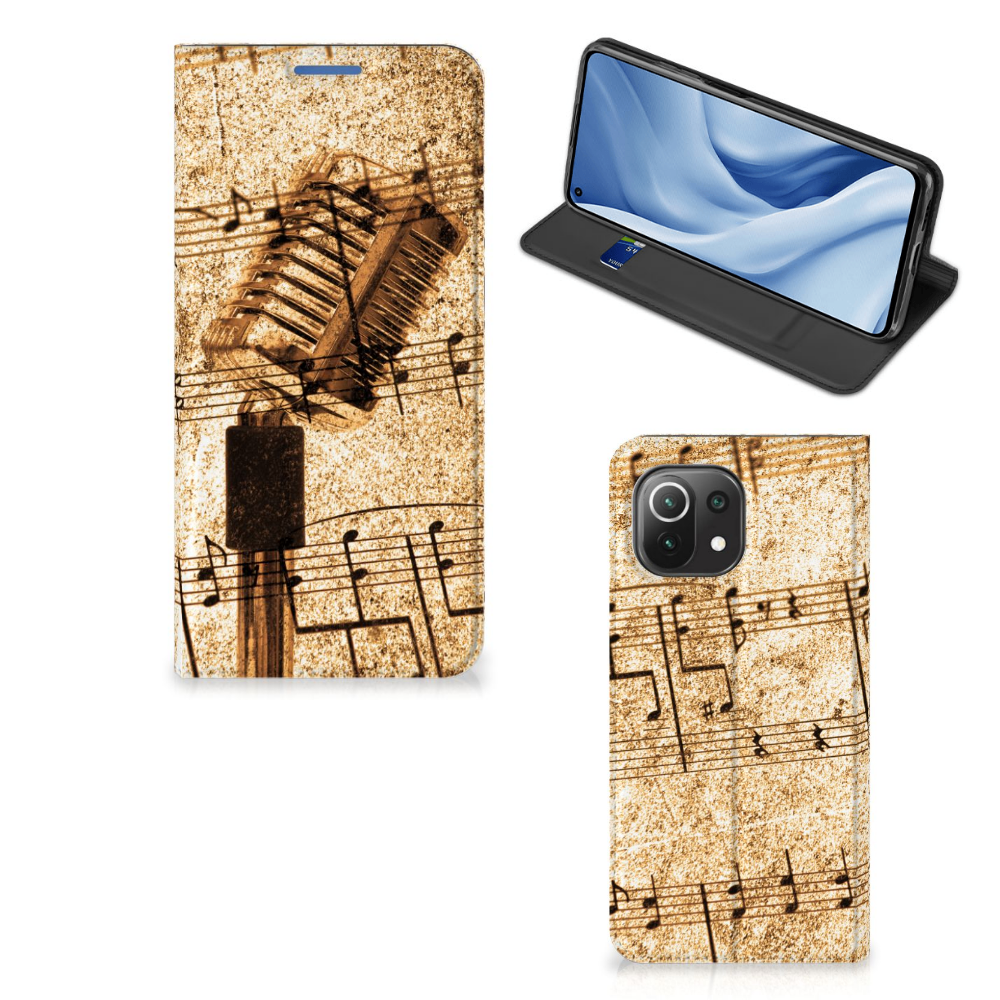 Xiaomi 11 Lite NE 5G | Mi 11 Lite Stand Case Bladmuziek - B2C Telecom