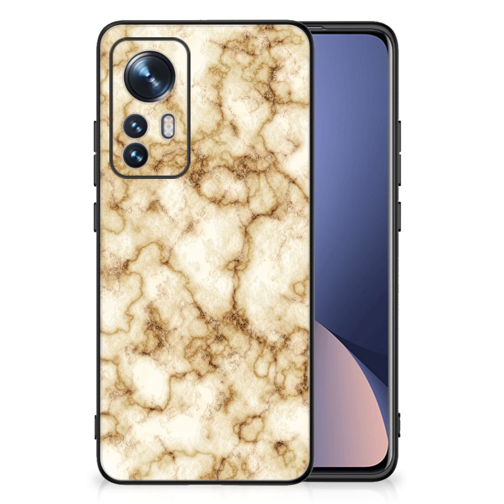 Xiaomi 12 | 12X Marmeren Print Telefoonhoesje Marmer Goud B2C Telecom
