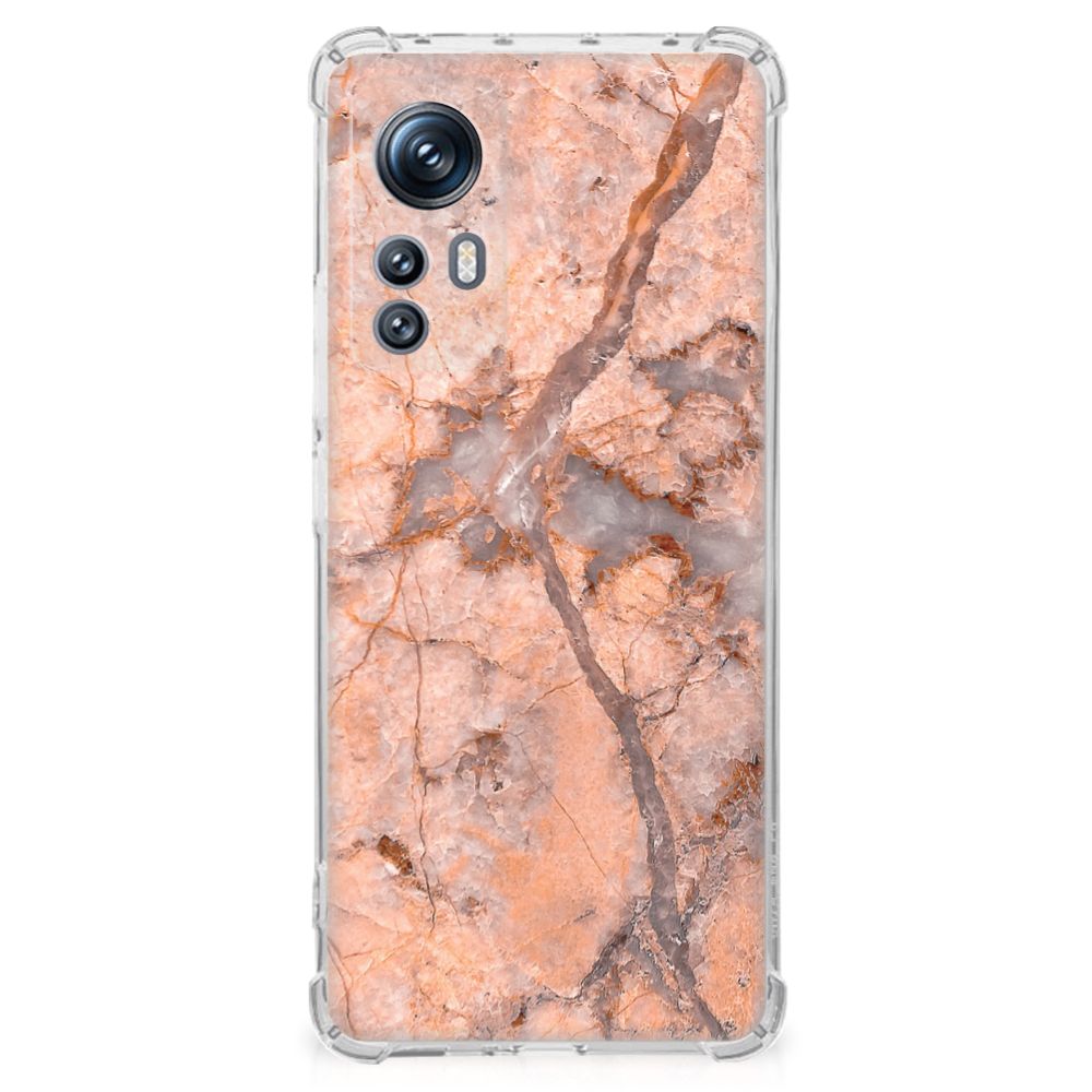 Xiaomi 12 | 12x Anti-Shock Hoesje Marmer Oranje B2C Telecom