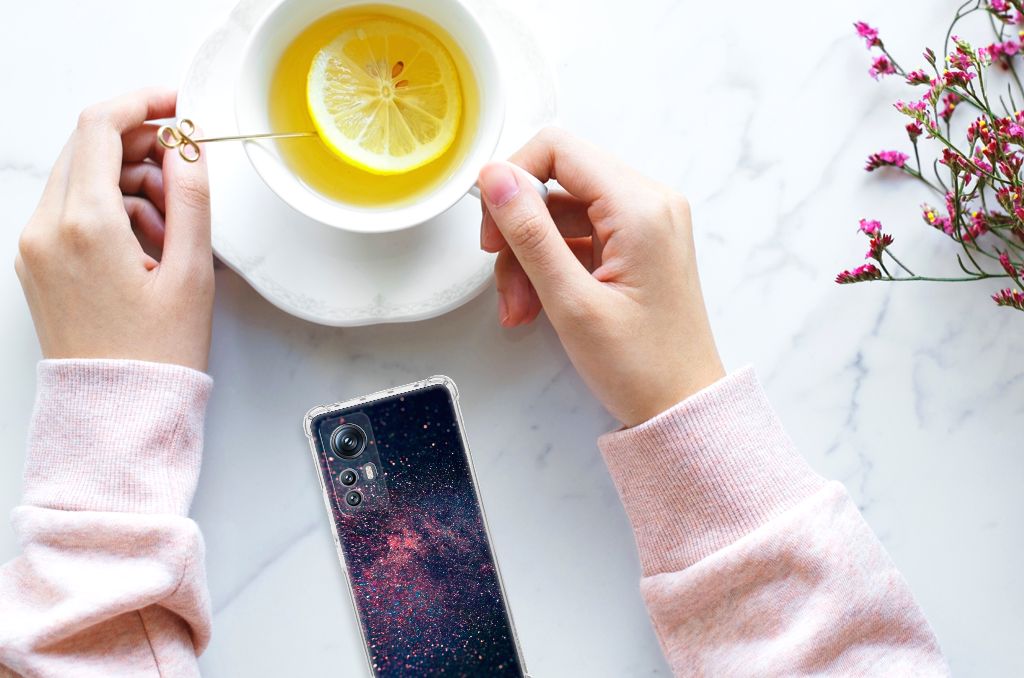Xiaomi 12 | 12x Shockproof Case Stars hands tea lemon design close-up