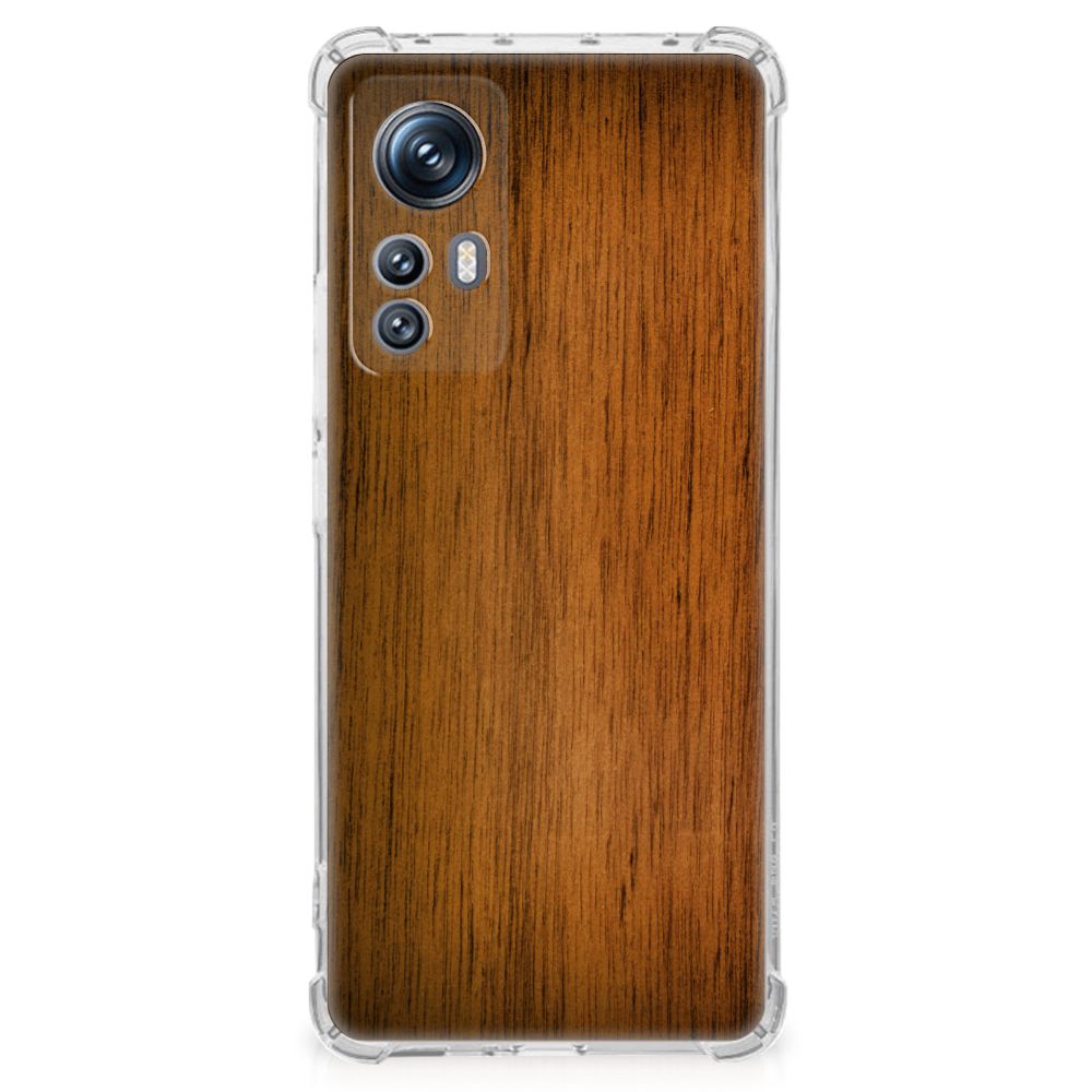 Xiaomi 12 | 12x Stevig Telefoonhoesje Donker Hout B2C Telecom