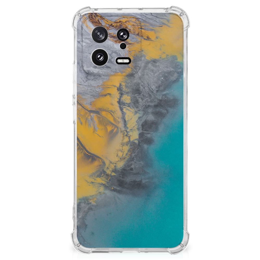 Xiaomi 13 Anti-Shock Hoesje Marble Blue Gold B2C Telecom