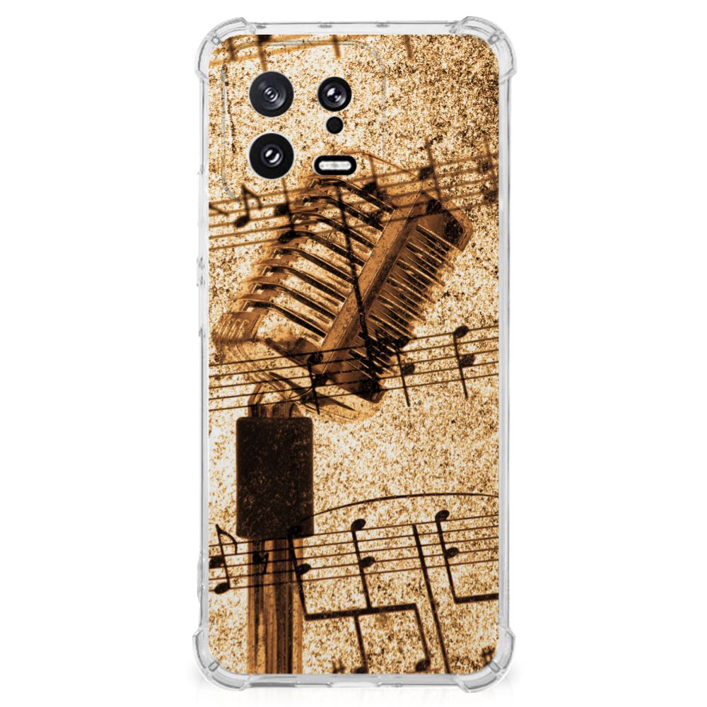 Xiaomi 13 Anti-shock Hoesje met foto Bladmuziek design bladmuziek aanzicht