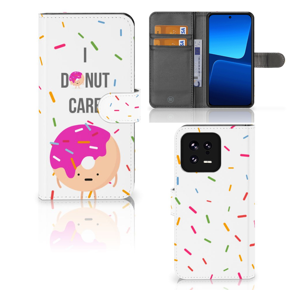 Xiaomi 13 Book Cover Donut Roze bookcover donut roze aanzicht