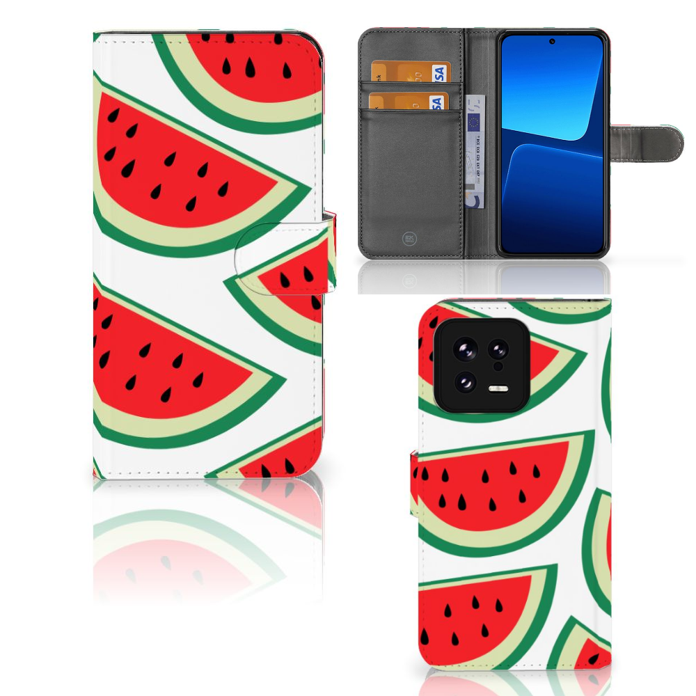 Xiaomi 13 Book Cover Watermelons boekhoes watermeloen design aanzicht