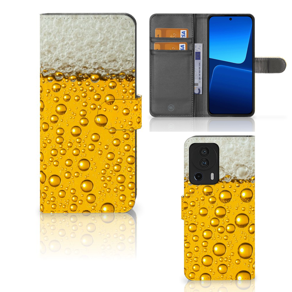 Xiaomi 13 Lite Book Cover Bier boekcover bierprint voorkant en binnenkant