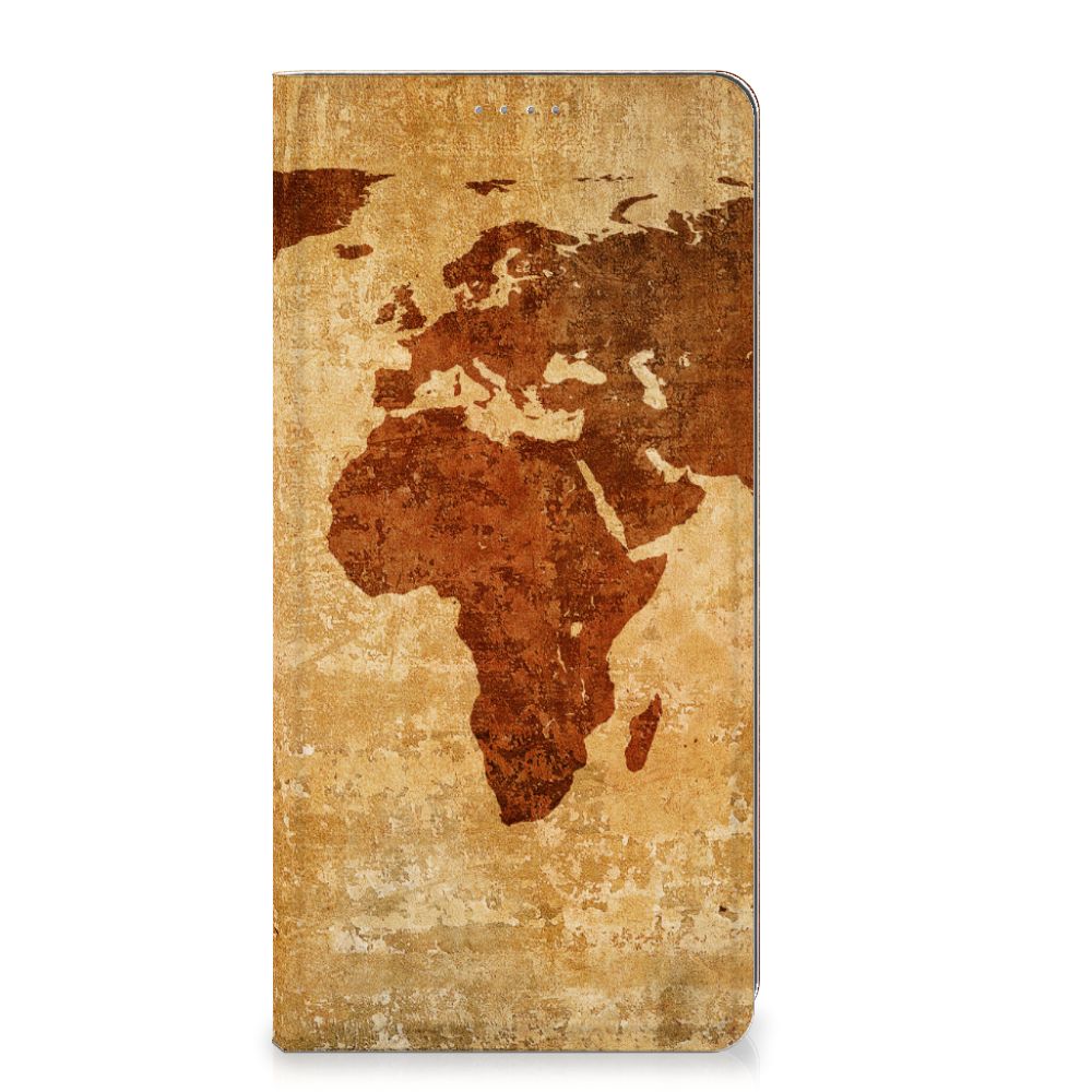 Xiaomi 13 Lite Book Cover Wereldkaart met vintage wereldkaart design voor bescherming en duurzaamheid đ.