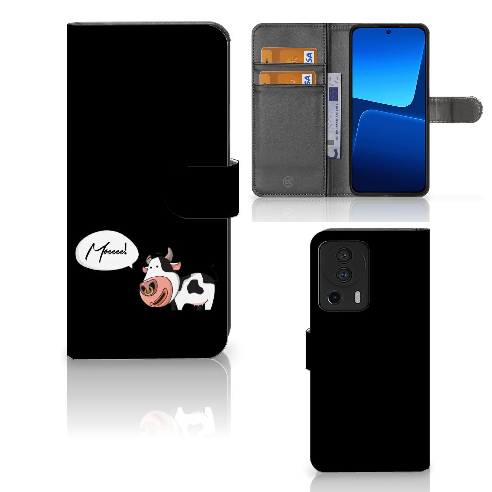Xiaomi 13 Lite Leuk Hoesje Cow telefoonhoesje koe aanzicht