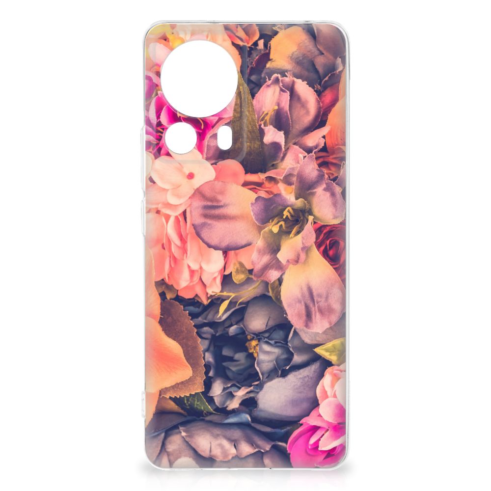 Xiaomi 13 Lite TPU Case Bosje Bloemen bloemen design achterkant