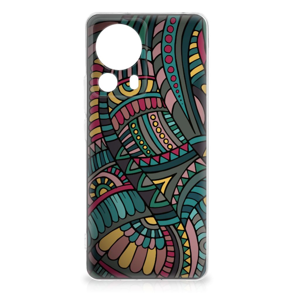 Xiaomi 13 Lite TPU bumper Aztec artistiek ontwerp kleurrijk