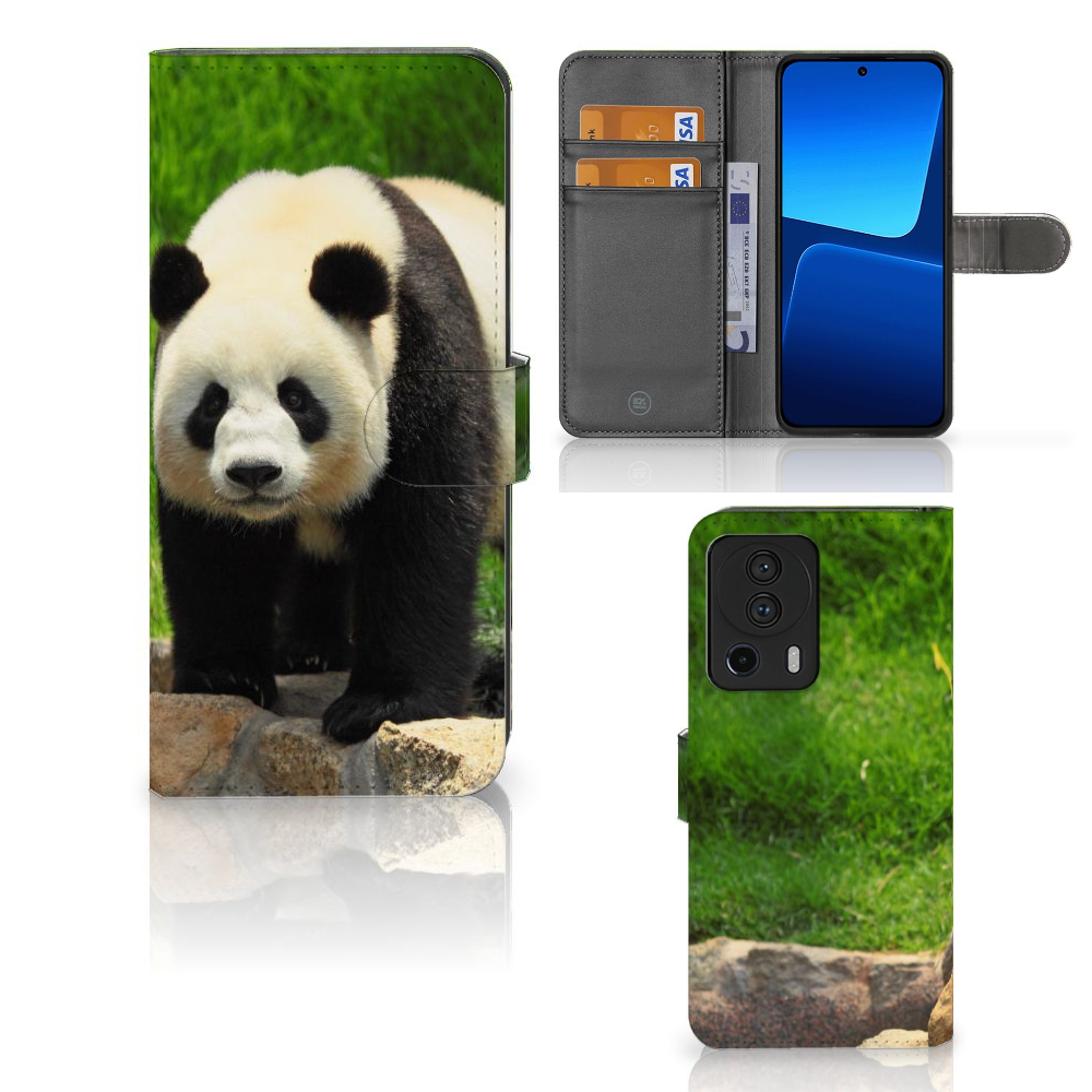 Xiaomi 13 Lite Telefoonhoesje met Pasjes Panda