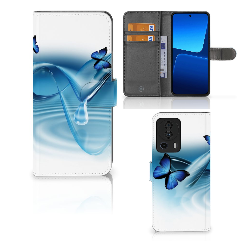 Xiaomi 13 Lite Telefoonhoesje met Pasjes Vlinders