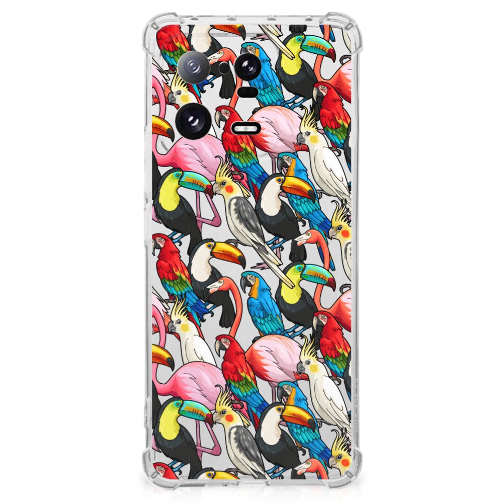 Xiaomi 13 Pro Case Anti-shock Birds telefoonhoesje kleurrijk design voorkant