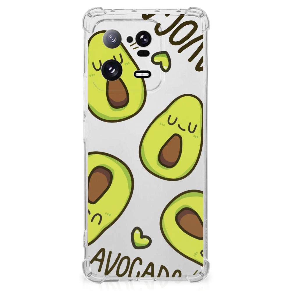 Xiaomi 13 Pro Stevig Bumper Hoesje Avocado Singing achterzijde