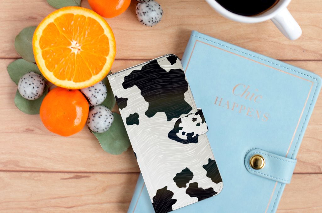 Xiaomi 13 Pro Telefoonhoesje met Pasjes Koeienvlekken design aanzicht