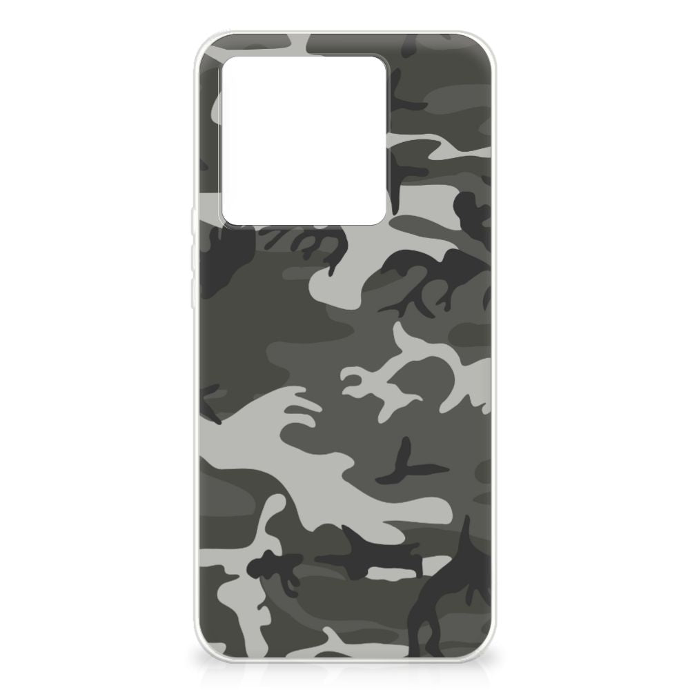 Xiaomi 13T TPU bumper Army Light camouflage ontwerp achterzijde