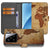 Xiaomi 15 Flip Cover Wereldkaart book case wereldkaart design aanzicht